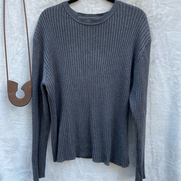 GAP‎ Ribbed Cotton Sweater Gray - Picture 7 of 8